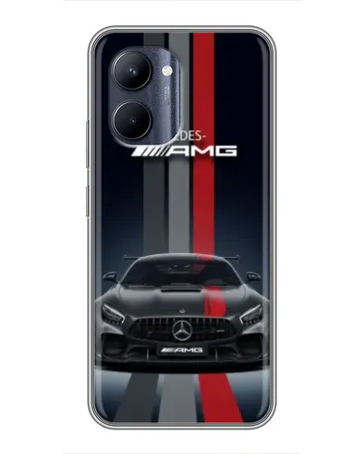 Чохол для Realme C33 з картинкою «Mercedes — білий карбон»