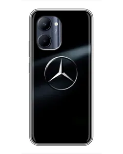 Чехол для Realme C33 с картинкой «Mercedes на металле» Чехол для Realme C33 с картинкой «Mercedes на металле»