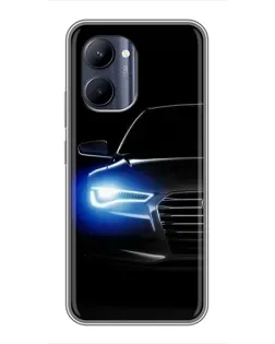 Чохол для Realme C33 з картинкою «Неоновий погляд Audi»