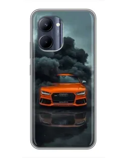 Чохол для Realme C33 з картинкою «Audi у хмарах диму»