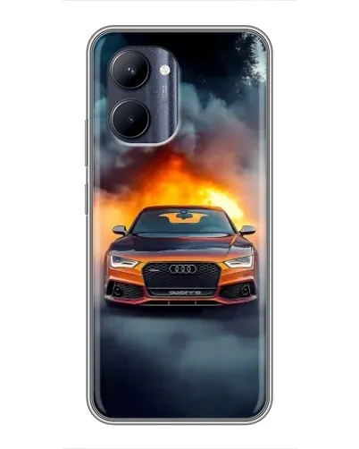 Чехол для Realme C33 с картинкой «Audi в огненном дыму» Чехол для Realme C33 с картинкой «Audi в огненном дыму»