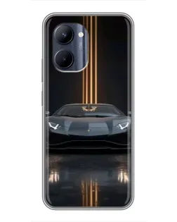 Чохол для Realme C33 з картинкою «Lamborghini золоті лінії»