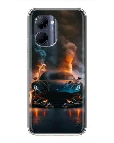 Чохол для Realme C33 з картинкою «Lamborghini димна естетика»