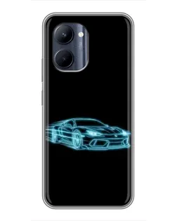 Чохол для Realme C33 з картинкою «Неоновий контур Lamborghini»