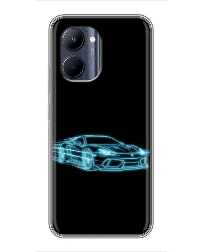 Чохол для Realme C33 з картинкою «Неоновий контур Lamborghini»