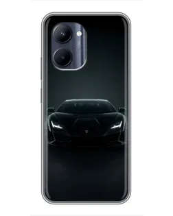 Чохол для Realme C33 з картинкою «Чорний Lamborghini Aventador»