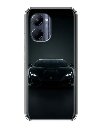 Чохол для Realme C33 з картинкою «Чорний Lamborghini Aventador»
