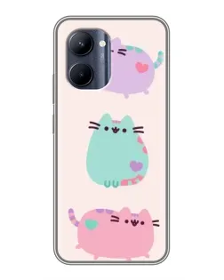 Чохол для Realme C33 з картинкою «Pusheen тріо» Чохол для Realme C33 з картинкою «Pusheen тріо»