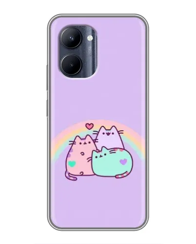 Чохол для Realme C33 з картинкою «Веселкові Пушини» Чохол для Realme C33 з картинкою «Веселкові Пушини»
