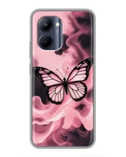 Чохол для Realme C33 з картинкою «Метелик у диму»