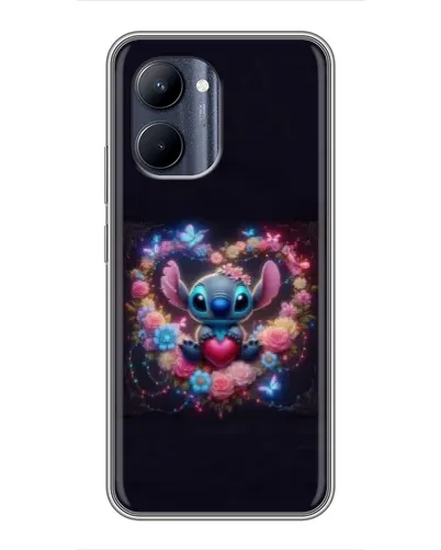 Чохол для Realme C33 з картинкою «Stitch у квітах» Чохол для Realme C33 з картинкою «Stitch у квітах»