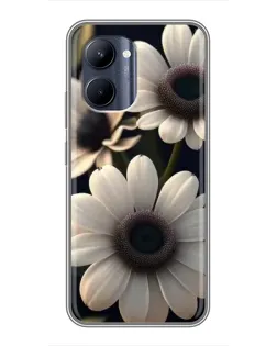 Чохол для Realme C33 з картинкою «Білі маргаритки макро»