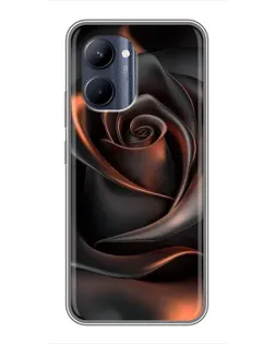 Чохол для Realme C33 з картинкою «Шовкова чорна троянда»