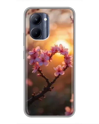 Чохол для Realme C33 з картинкою «Рожевий цвіт сердечко на тлі заходу» Чохол для Realme C33 з картинкою «Рожевий цвіт сердечко на тлі заходу»