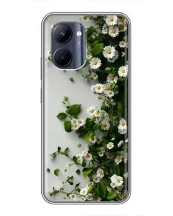 Чохол для Realme C33 з картинкою «Гілка дрібних білих квітів»