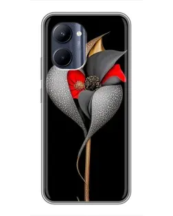 Чохол для Realme C33 з картинкою «Срібна фантазійна квітка»