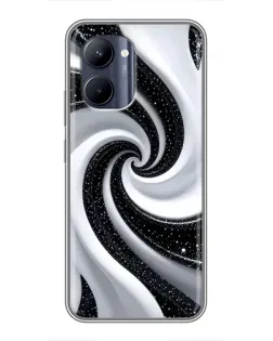 Чохол для Realme C33 з картинкою «Чорно-біла спіраль»