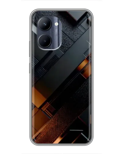 Чехол для Realme C33 с картинкой «Черные геометрические блоки» Чехол для Realme C33 с картинкой «Черные геометрические блоки»