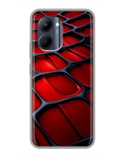 Чехол для Realme C33 с картинкой «Красная глянцевая сетка» Чехол для Realme C33 с картинкой «Красная глянцевая сетка»