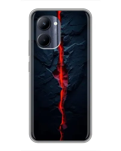 Чехол для Realme C33 с картинкой «Kрасная лавовая трещина» Чехол для Realme C33 с картинкой «Kрасная лавовая трещина»