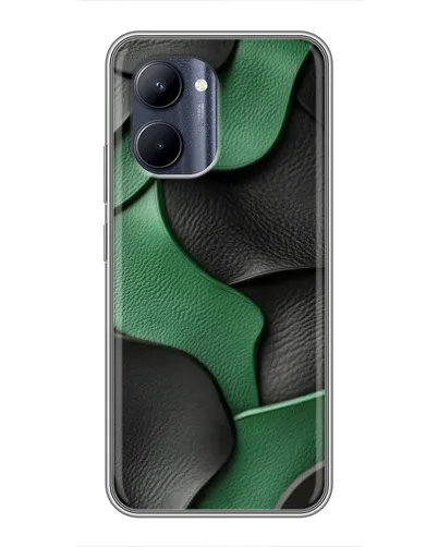 Чехол для Realme C33 с картинкой «Зеленые кожаные волны» Чехол для Realme C33 с картинкой «Зеленые кожаные волны»