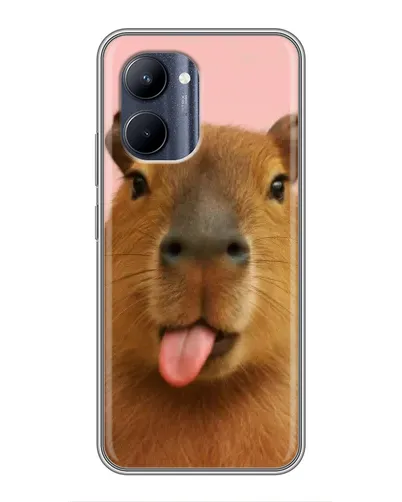 Чохол для Realme C33 з картинкою «Капібара з язиком»