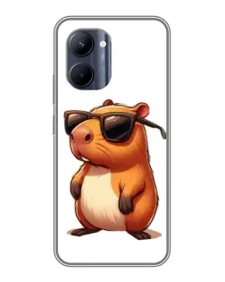 Чохол для Realme C33 з картинкою «Капібара в окулярах»