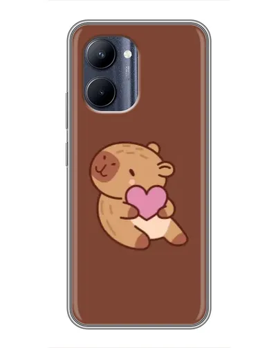 Чохол для Realme C33 з картинкою «Капібара з серцем»
