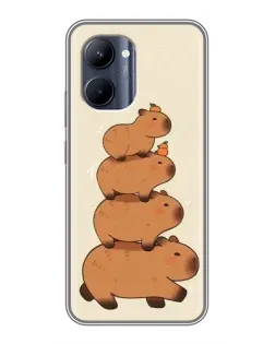 Чохол для Realme C33 з картинкою «Вежа з капібар»