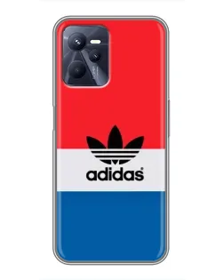 Чехол для Realme C35 с картинкой «Ретро блоки Adidas»