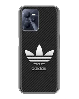 Чехол для Realme C35 с картинкой «Adidas Карбоновая текстура»