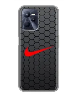 Чехол для Realme C35 с картинкой «Nike — карбоновая сетка» Чехол для Realme C35 с картинкой «Nike — карбоновая сетка»