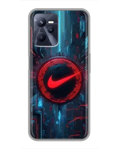 Чехол для Realme C35 с картинкой «Техногенный стиль Nike»