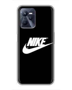 Чехол для Realme C35 с картинкой «Мазки краски Nike»
