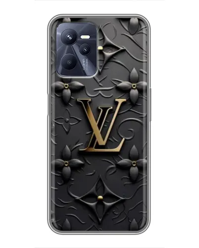 Чехол для Realme C35 с картинкой «Кожаная текстура LV»
