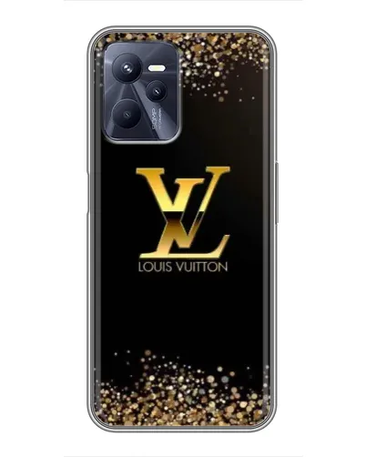 Чехол для Realme C35 с картинкой «LV — золотые искры»