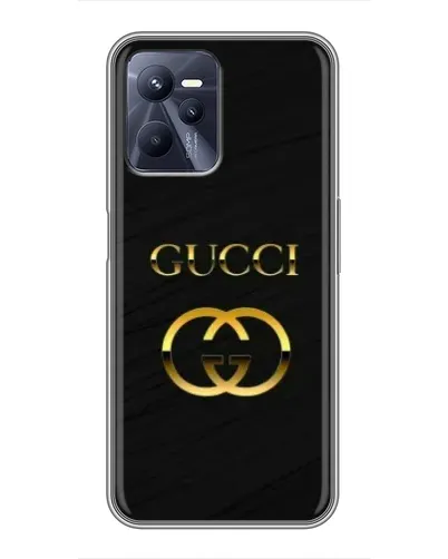 Чехол для Realme C35 с картинкой «Золотой логотип Gucci»