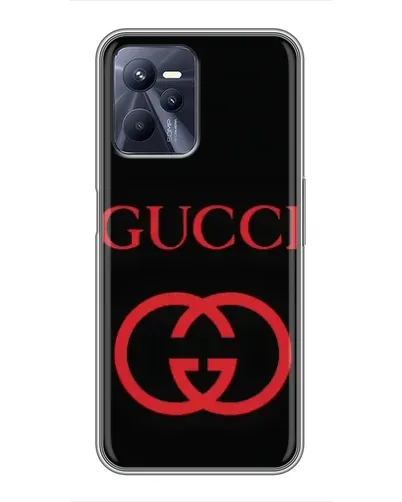 Чехол для Realme C35 с картинкой «Gucci — красный логотип»
