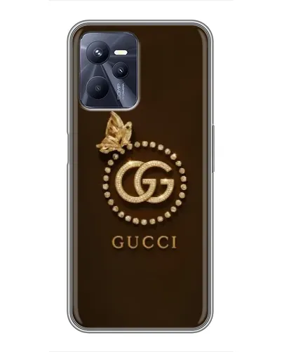 Чехол для Realme C35 с картинкой «Gucci — золотая бабочка»