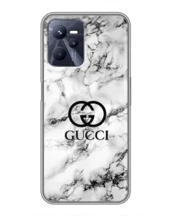 Чехол для Realme C35 с картинкой «Gucci — мраморный шик»