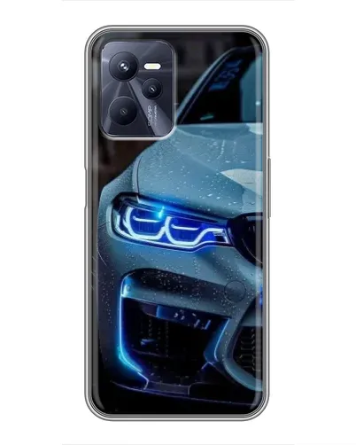 Чехол для Realme C35 с картинкой «Взгляд BMW с синими фарами» Чехол для Realme C35 с картинкой «Взгляд BMW с синими фарами»