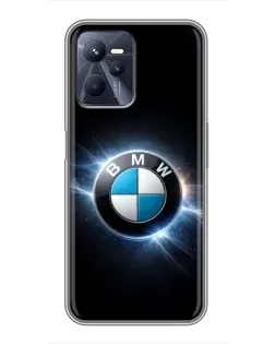 Чехол для Realme C35 с картинкой «BMW — неоновое сияние»