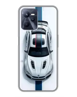Чехол для Realme C35 с картинкой «Вид сверху — BMW M»