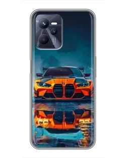 Чохол для Realme C35 з картинкою «BMW — золота емблема»
