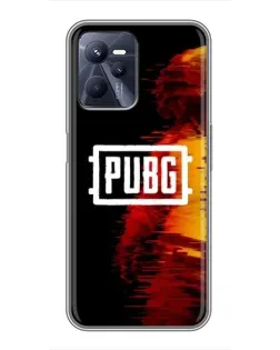 Чехол для Realme C35 с картинкой «Яркий логотип PUBG»