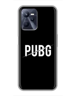 Чохол для Realme C35 з картинкою «PUBG — білий логотип»