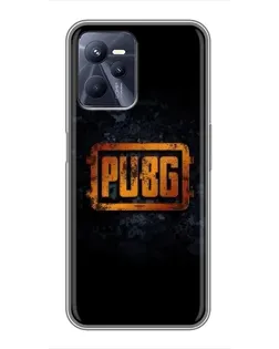 Чохол для Realme C35 з картинкою «PUBG — золотий логотип»
