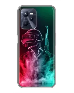 Чохол для Realme C35 з картинкою «PUBG — вогняний воїн»