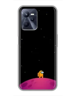 Чохол для Realme C35 з картинкою «Самотній герой на планеті»