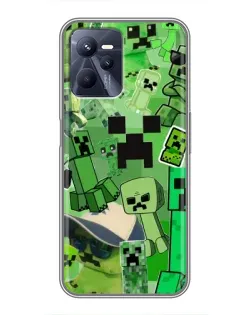 Чохол для Realme C35 з картинкою «Кріпери Minecraft»